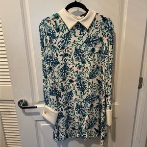 Rachel Zoe Paisley collar mini dress